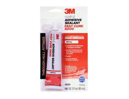 3M™ Marine Adhesive Sealant 5200FC, Fast Cure, White, 3 oz Tube, 6/Case