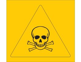 Poison Symbol Labels, 0.75" H x 0.75" W x 0.004" D