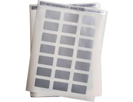 LaserTab Metallized Polyester Lbls 1 in H x 1.75 in W Silver 48/PK