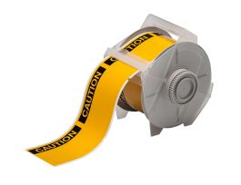 All Weather Permanent Adhesive Vinyl Labels OSHA CAUTION Header for GlobalMark Printer - 2.25" x 3.25"