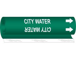 City Water Pipe Marker, 9" H x 8" W, Fits Pipes 1.5" Dia. Thru 2.375" Dia.