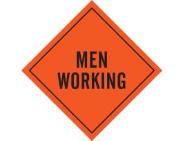 Men Working Sign, 36" H x 36" W, Vinyl