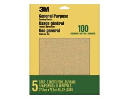 3M™ Aluminum Oxide Sandpaper Medium, 9002NA, 9 in x 11 in, 5/pk
