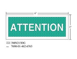 3M™ Diamond Grade™ Safety Sign 3MN213DG, "ATTENTION", 6 in x 2 in, 10/Package