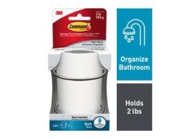 Command™ Accessory Organizer, Satin Nickel, BATH38-SN-ES