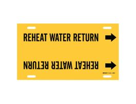 Reheat Water Return Pipe Marker, 10" H x 24" W, Fits Pipes 8" Dia. Thru 9.875" Dia.