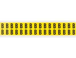 Repositionable Vinyl 0.625 in Black on Yellow, Letters B Card of 32 Labels