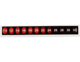 Bar Temperature Indicating Label, Black/Red