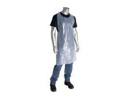 Aprons, White Polyethylene, 1 mil Light Weight Embossed, 28in.x46in.