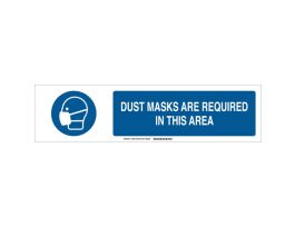 Dust Masks Are Required In This Area Sign, Aluminum