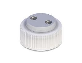 BOTTLE CAP 2-PORT SS INSERT 38 MM WAKO