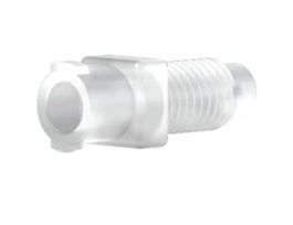 Threaded Luer Adapter, Natural Acetal, 0.050" Bore, Female Luer x Male 1/4-28 Flat Bottom; 1/EA