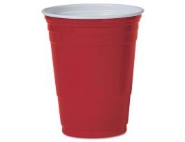 CUP HOT/COLD DRINK SOLO PLASTIC RED PK50