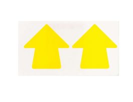 Aisle Marking Tape Arrows - Adhesive Vinyl, Solid Color, Yellow, 2"