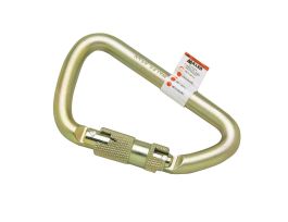 Automatic twist-lock steel carabiner, 1'' gate opening