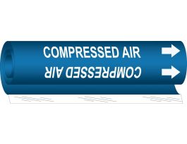 COMPRESSED AIR Pipe Marker, 9" H x 8" W, Fits Pipes 1.5" Dia. Thru 2.375" Dia.