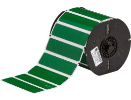 B30 Series Raised Profile Rectangular Labels 1 in H x 4 in W Green 300/RL