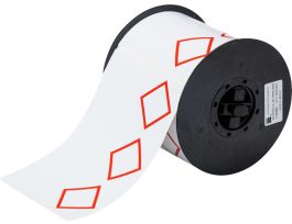 B30 Series GHS CLP Chemical Labels 4.133in H x 6.102in W Red on WT 200/RL