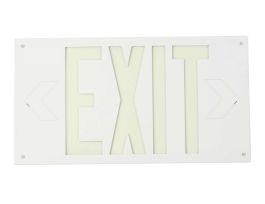 BradyGlo Exit Sign, 8.25" H x 15.25" W x 0.25" D, Glow