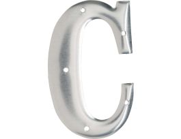 1600 Series Permanent Aluminum Embossed Number and Letter Labels 3 in C 10/PK