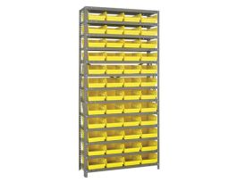 12INX36INX75IN 48 YELLOW BINS 4IN BIN