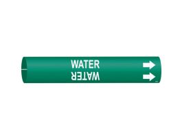 Water Pipe Marker, 2" H x 2" W, Fits Pipes 2.5" Dia. Thru 3.875" Dia.