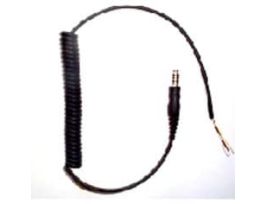 3M™ Peltor™ Headset Curly Cable Downlead with 4-Pole Molded Plug, ML1A, 1 EA/CS