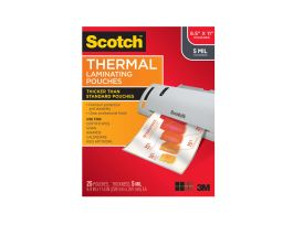 Scotch™ Thermal Pouches TP5854-25, 8.9 in x 11.4 in (228 mm x 291 mm), Letter Size 5 mil