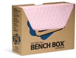 HAZMAT MAT PAD IN BENCH BOX DISPENSER