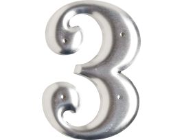 1600 Series Permanent Aluminum Embossed Number and Letter Labels 3 in 3 10/PK