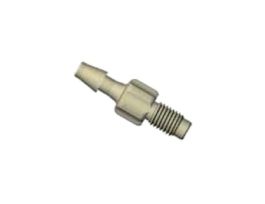 Adapter, 1/4"-28 UNF(M) flat bottom to 3.2 mm ID, PEEK; 5/pk