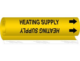 HEATING SUPPLY Pipe Marker, 26" H x 12" W, Fits Pipes 2.5" Dia. Thru 7.875" Dia.
