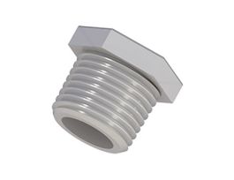 Port Plug, 1/2" NPT(M), Polypropylene; 10/pk