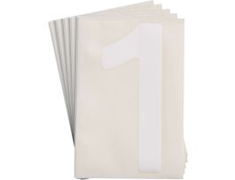 ToughStripe® Floor Marking Polyester 8 in Label Number 1 White 20/PK