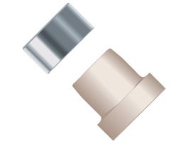 Super Flangeless Ferrule, Natural PEEK/SS Ring, 1/8" OD Tubing, 1/4-28 Flat Bottom; 10/PK