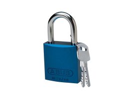 Standard Safety Aluminum Padlock 1 in Aluminum Shackle KD Blue