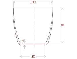 CRUCIBLE HIGH FORM PLATINUM 25X40MM 40ML