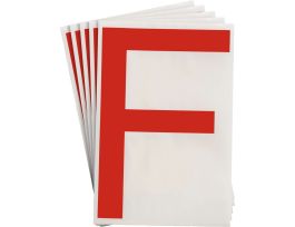 ToughStripe® Floor Marking Polyester 8 in Label Letter F Red 20/PK
