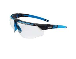 Avatar Safety Glasses, Blue Frame, Clear, Antiscratch Hard Coat, HydroShield Antifog Lens; 10/BX