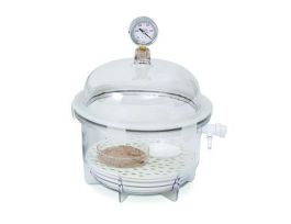 DESICCATOR ROUND VACUUM PLYCARBO CLR 10L
