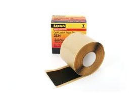 Scotch® Cable Jacket Repair Tape 2234, 2 in x 6 ft, Black, 1 roll/carton, 10 rolls/Case