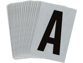 BradyLite 1 in Reflective Numbers Black on Silver, A 25/PK