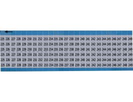 Letters and Numbers Scored Wire Marker Aluminum Legend: 225 to 249 1250 Total