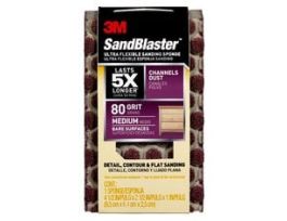 3M™ SandBlaster™ DUST CHANNELING Sanding Sponge, 20908-80-UFS ,80 grit, 4 1/2 in x 2 1/2 x 1 in, 10/case