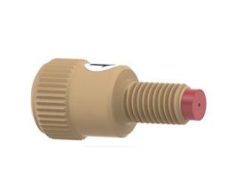 Inline Check Valve, Inlet, 3 psi, 0.02" ID, 1/4-28 (F) to 1/4-28 (M) Flat Bottom; 1/EA