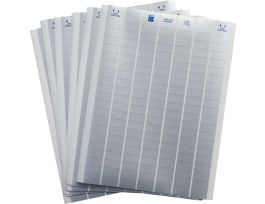 LaserTab Metallized Polyester Lbls 0.5 in H x 1 in W Silver 76/PK