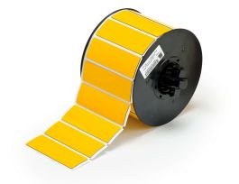 B30 Series Raised Profile Rectangular Labels 1 in H x 3 in W Yellow 300/RL