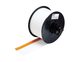 All Weather Permanent Adhesive Vinyl Label Tape with Orange Header Stripe for MiniMark Printer - 2.25" x 100 ft L