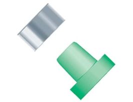 Super Flangeless Ferrule, Green ETFE/SS Ring, 1/32" OD Tubing, 10-32 Flat Bottom; 10/PK