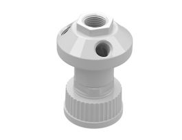 Solvent Waste Manifold, PTFE, GL45, 1x1/2" NPT, 3x1/4" NPT; 1/EA